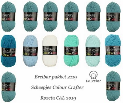 Breibar Pakket 2119 Scheepjes Colour Crafter voor Rozeta CAL 2019 - direct leverbaar 