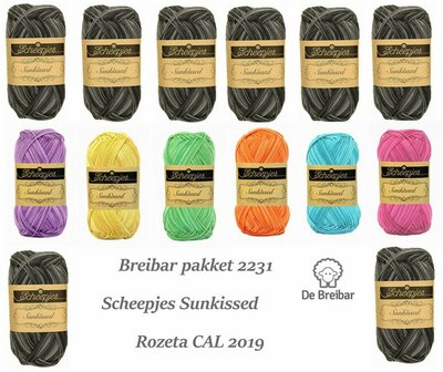 Breibar Pakket 2231 Scheepjes Sunkissed voor Rozeta CAL 2019 - direct leverbaar