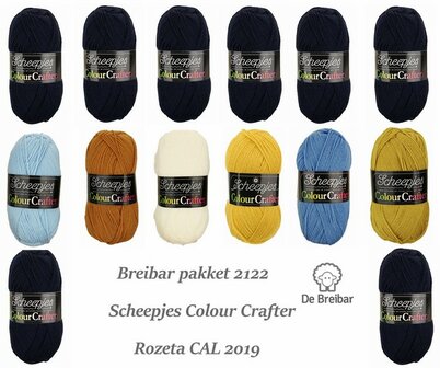 Breibar Pakket 2122 Scheepjes Colour Crafter voor Rozeta CAL 2019 - direct leverbaar .