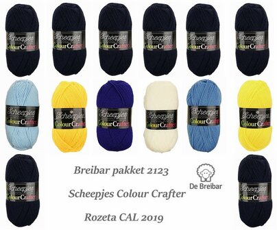 Breibar Pakket 2123 Scheepjes Colour Crafter voor Rozeta CAL 2019 - direct leverbaar 