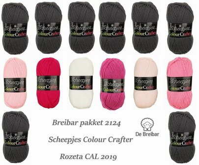 Breibar Pakket 2124 Scheepjes Colour Crafter voor Rozeta CAL 2019 - direct leverbaar 