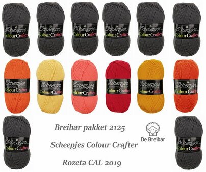 Breibar Pakket 2125 Scheepjes Colour Crafter voor Rozeta CAL 2019 - direct leverbaar 