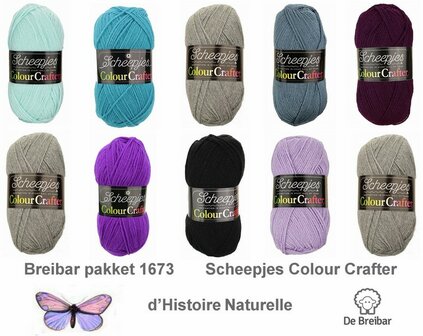 Breibar deken haakpakket 1673 voor Scheepjes cal 2020 d&rsquo;Histoire  Naturelle - Scheepjes Colour Crafter  alternatief kleuren pakket