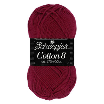 Scheepjes Cotton 8 Donkerrood 717