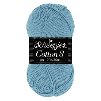 Scheepjes Cotton 8 Licht Grijs/Blauw 711