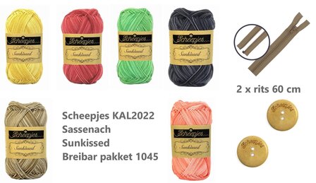 Scheepjes KAL2022 Sassenach Sunkissed  compleet Breibar  breipakket 1045