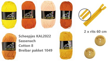 Scheepjes KAL2022 Sassenach Cotton 8 compleet Breibar  breipakket 1049