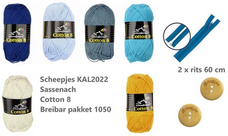 Scheepjes KAL2022 Sassenach Cotton 8 compleet Breibar  breipakket 1050