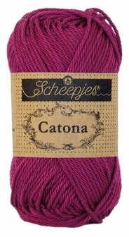 Scheepjes Catona 50gr. tyrian purple \ roze paars 128