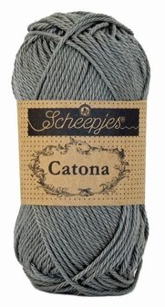 Scheepjes Catona 50gr. metal grey \ metaal grijs 242