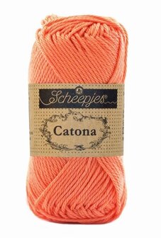 Scheepjes Catona 50gr. Rich Coral \ volle koraal kleur 410