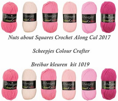 Nuts about Squares Cal 2017  kleuren kit 1019 Scheepjes Colour Crafter