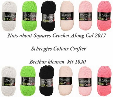 Nuts about Squares Cal 2017  kleuren kit 1020 Scheepjes Colour Crafter