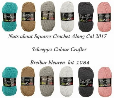 Nuts about Squares Cal 2017  kleuren kit 1084 Scheepjes Colour Crafter