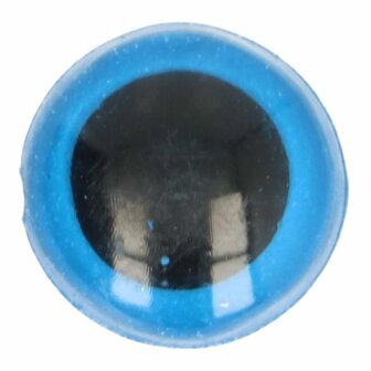 Veiligheidsoogjes tweekleurig Blauw - Zwart 16 mm