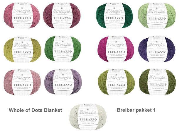 Whole Lot of Dots Blanket Breibar pakket 1 van Scheepjes Terrazzo