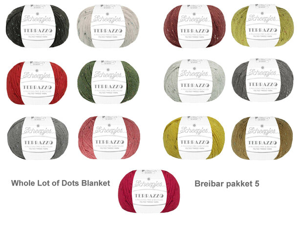 Whole Lot of Dots Blanket Breibar pakket 5 van Scheepjes Terrazzo