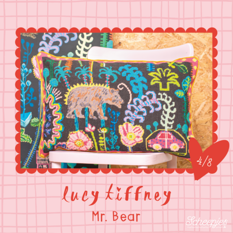 Scheepjes Lucy Tiffney Borduurkit 60x40cm Mister Bear