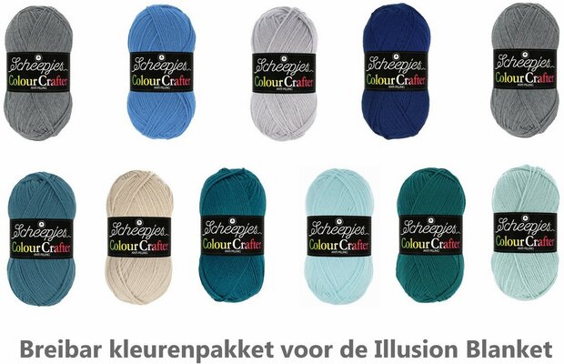 Illusion Blanket van Scheepjes Colour Crafter - Breibar kleuren pakket