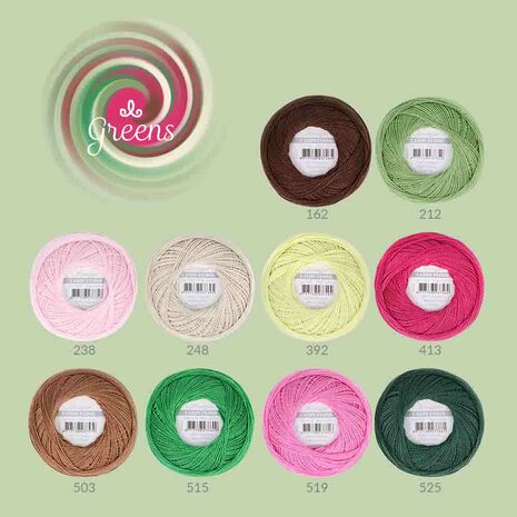 Scheepjes Candy Floss colour pack 10x20gr Greens