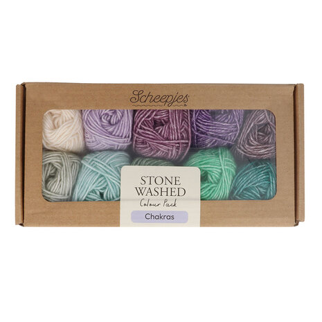 Scheepjes Stone Washed colour pack 10x25g - Chakras