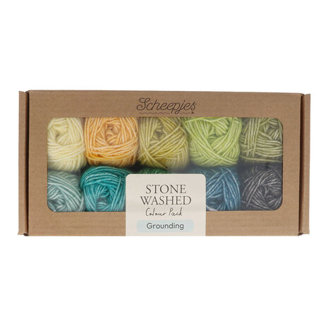 Scheepjes Stone Washed colour pack 10x25g - Grounding