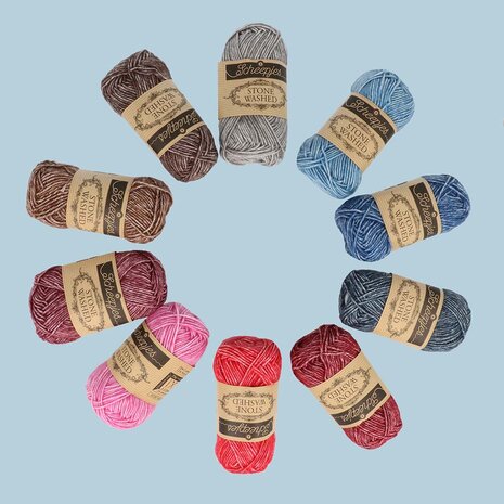 Scheepjes Stone Washed colour pack 10x25g - Aura